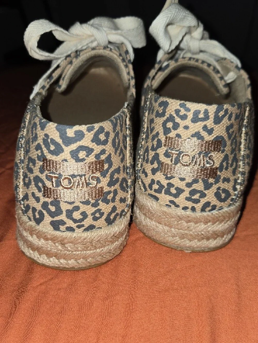 TOMS Carolina Leopard-Print Espadrille Sneakers with Cream Laces